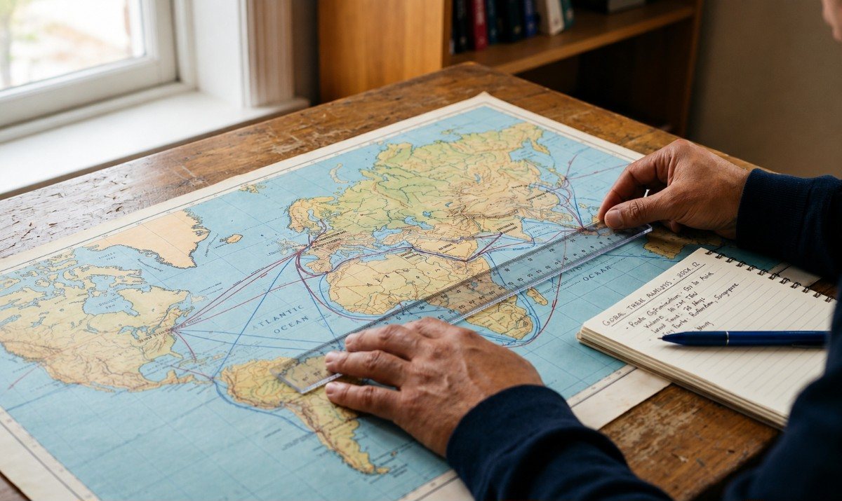 Planning a route on a map